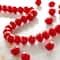 12 Packs: 40 ct. (480 total) Red Faceted Glass Rondelle Beads, 8mm by Bead Landing™